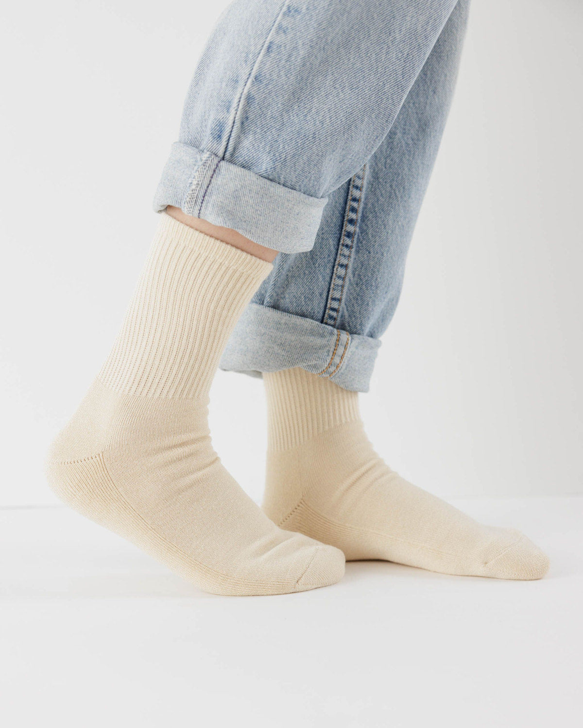 Ribbed Sock Ecru | Baggu Recommended