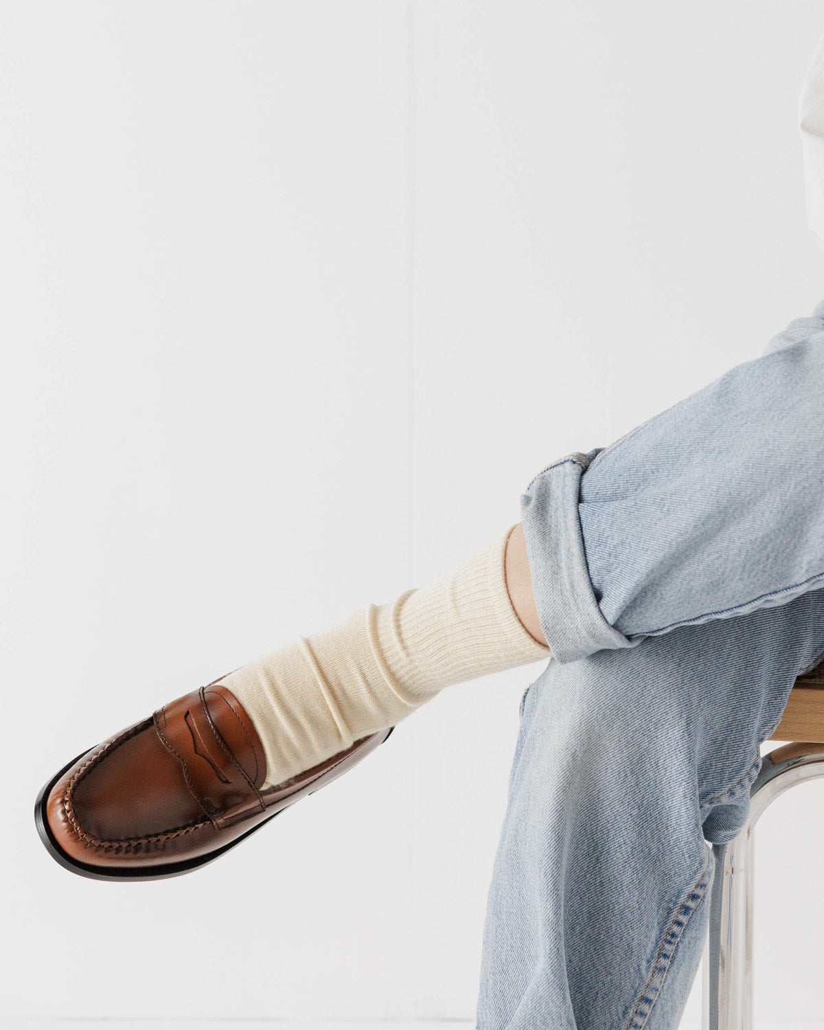 Ribbed Sock Ecru | Baggu Recommended