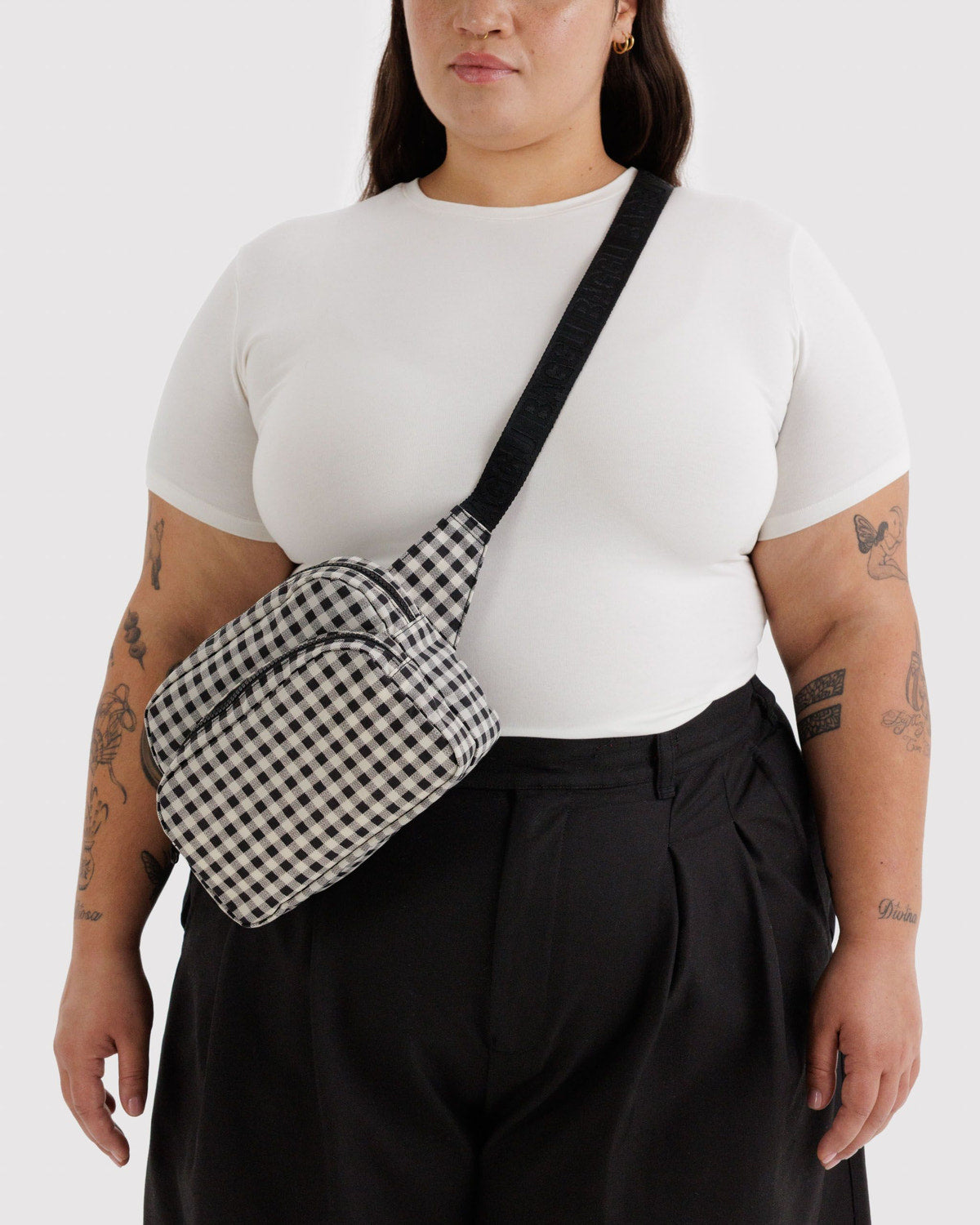Fanny Pack Black & White Gingham | Baggu Discount