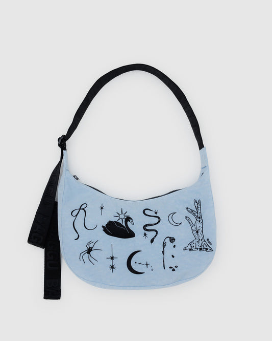 Medium Nylon Crescent Bag Embroidered Ballet Icons | Baggu Everyday