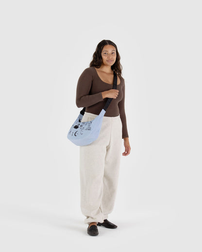 Medium Nylon Crescent Bag Embroidered Ballet Icons | Baggu Everyday
