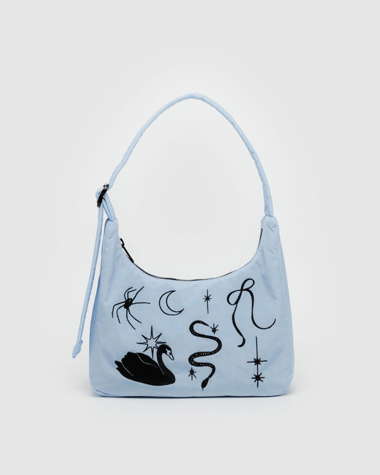 Mini Nylon Shoulder Bag  Embroidered Ballet Icons | Baggu Sale