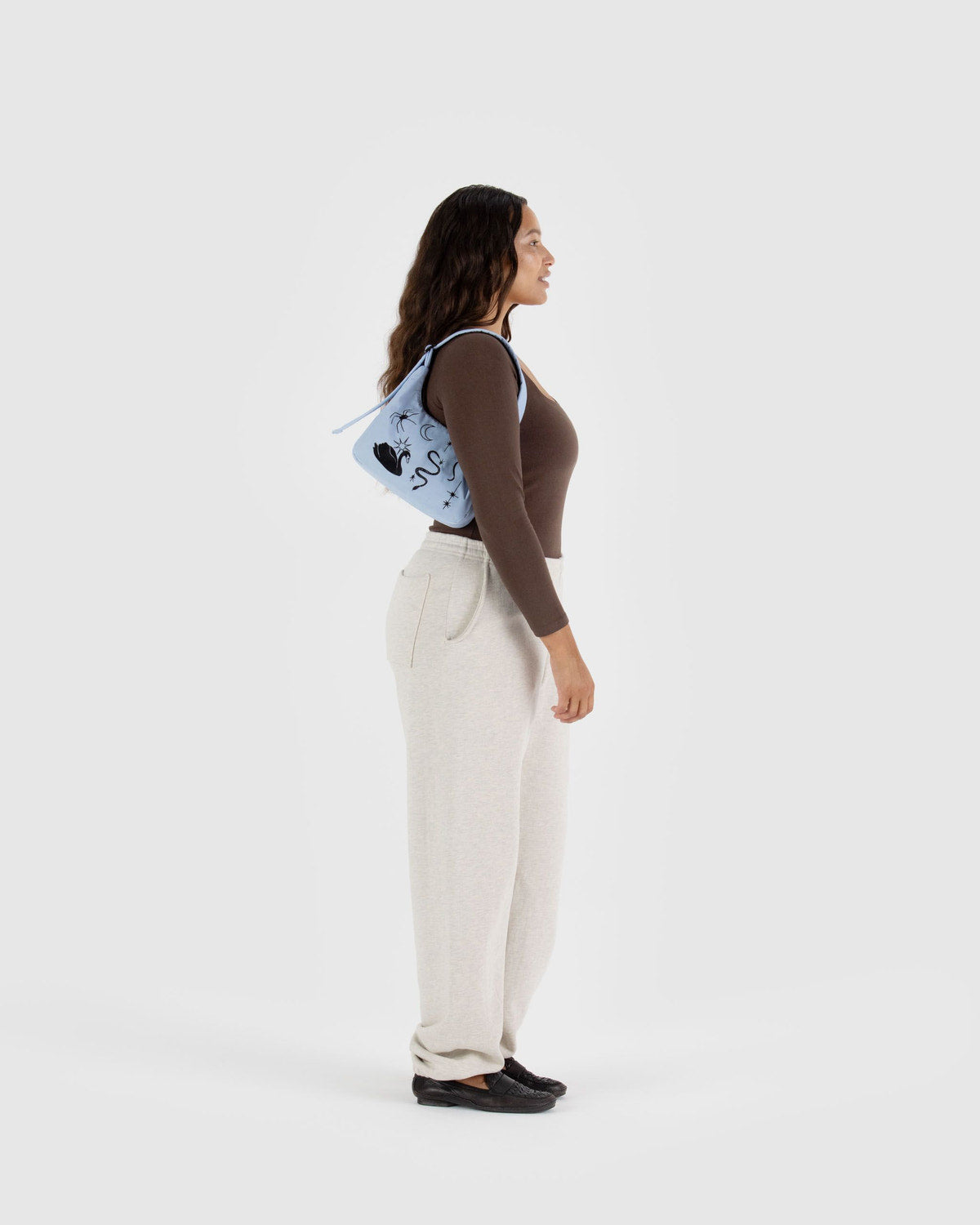 Mini Nylon Shoulder Bag  Embroidered Ballet Icons | Baggu Sale