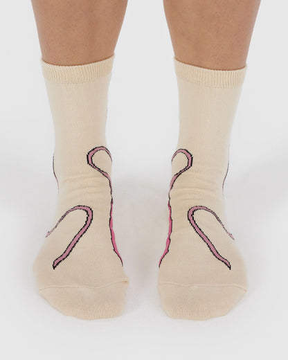 Crew Sock Pink Bow | Baggu Best Price