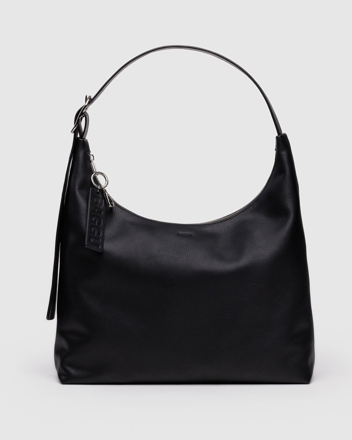 Recycled Leather Shoulder Bag Black | Baggu Sale
