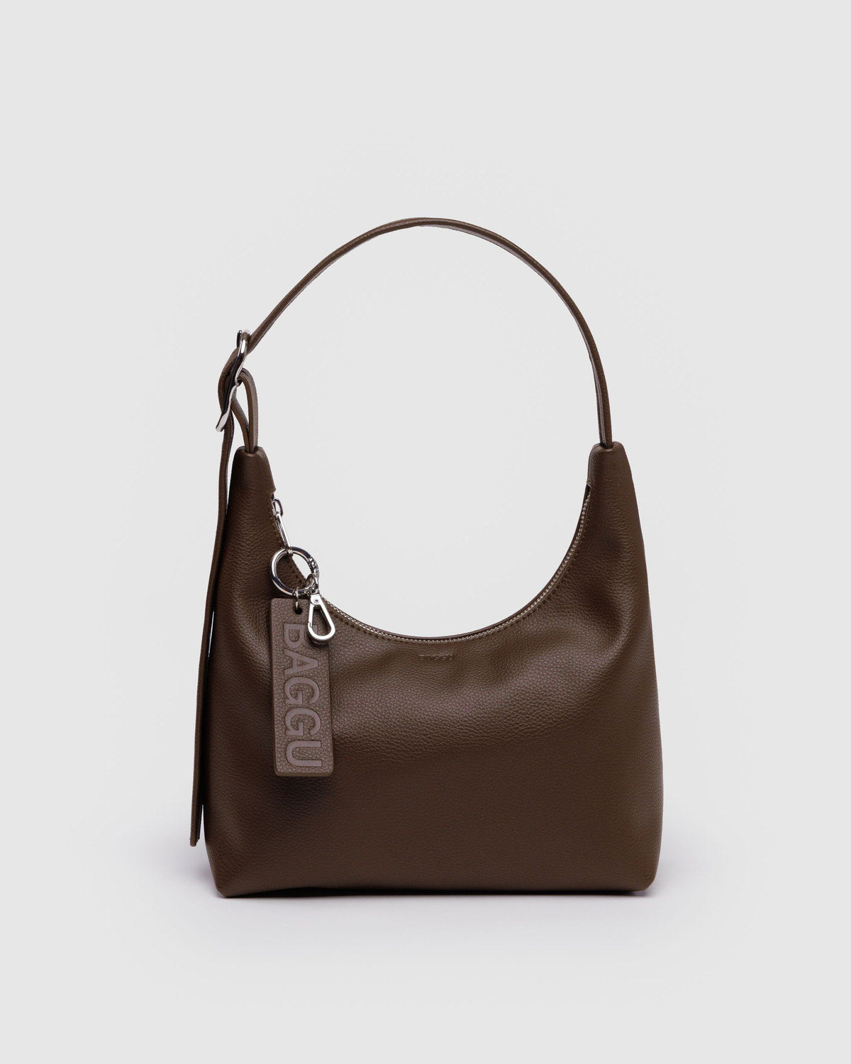 Mini Recycled Leather Shoulder Bag Brown | Baggu Deals