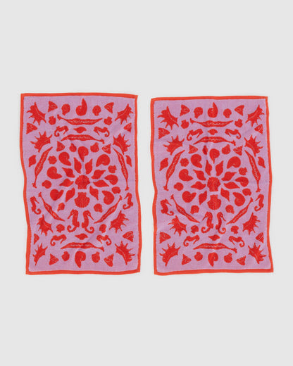 Hand Towel Set of 2 Sea Shells | Baggu Popular