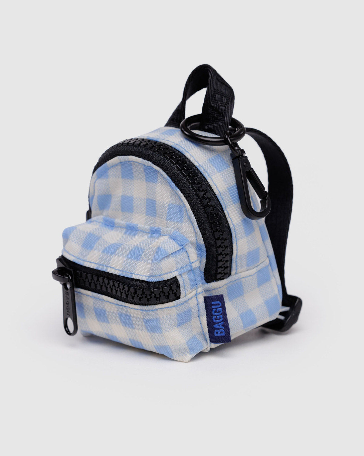 Backpack Charm Light Blue Gingham | Baggu Recommended