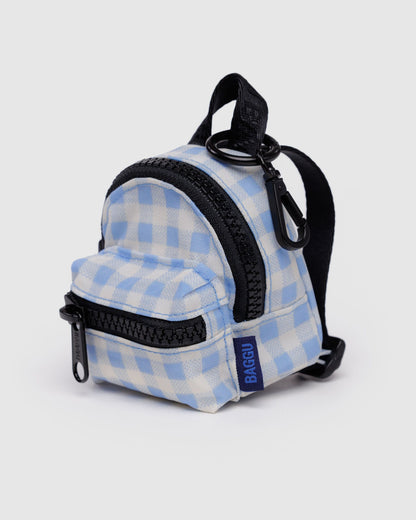 Backpack Charm Light Blue Gingham | Baggu Recommended