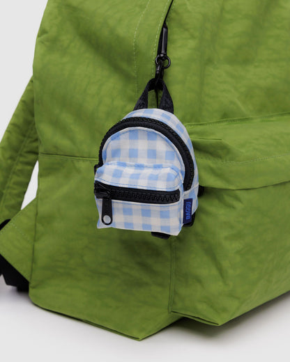 Backpack Charm Light Blue Gingham | Baggu Recommended