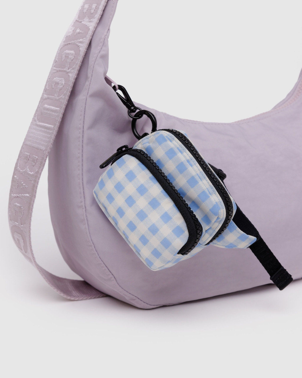 Fanny Pack Charm Light Blue Gingham | Baggu Quality