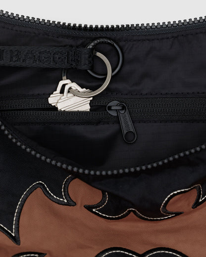 Medium Nylon Crescent Bag Western Appliqué | Baggu Featured