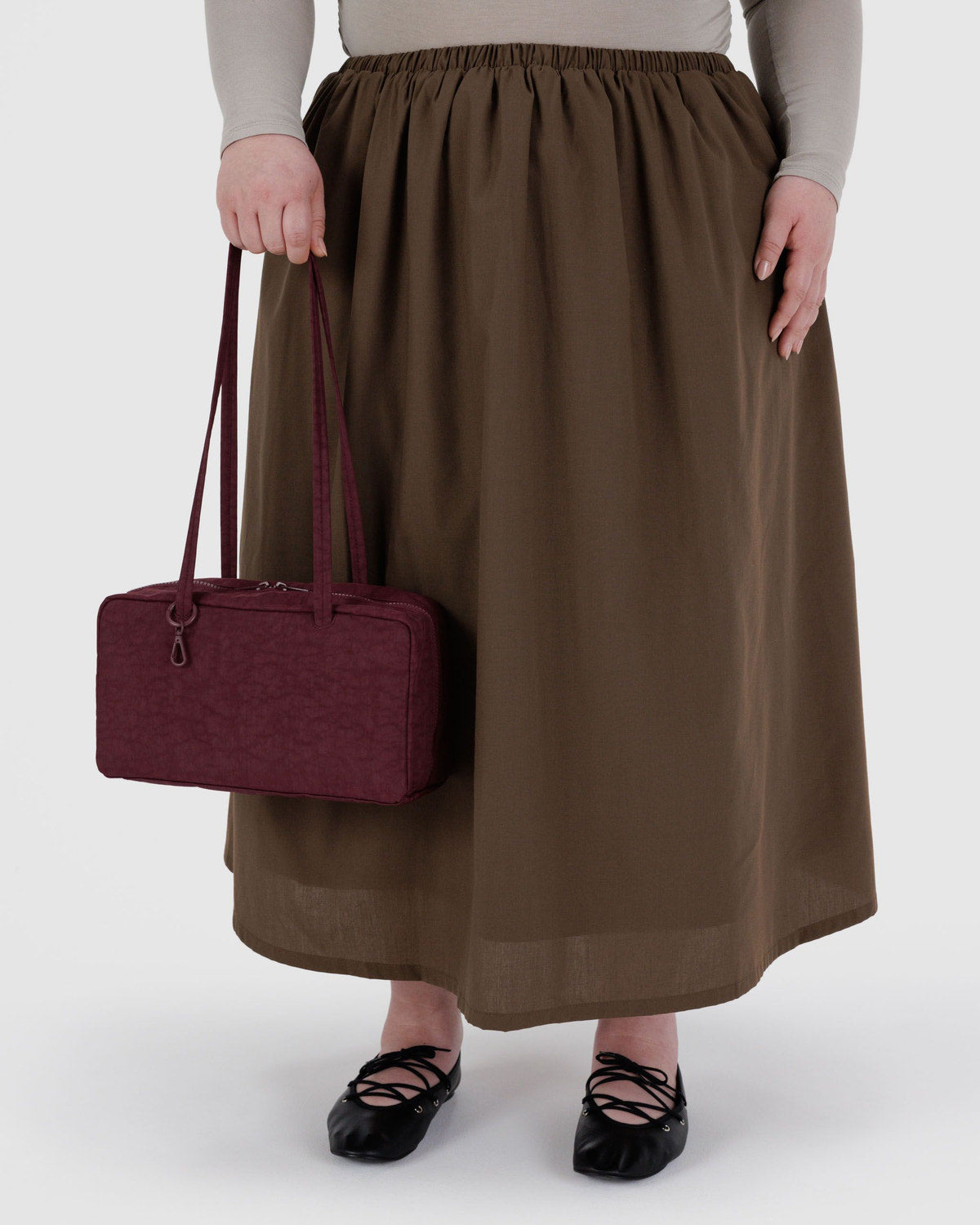 Nylon Bowler Bag Mahogany | Baggu Trusted