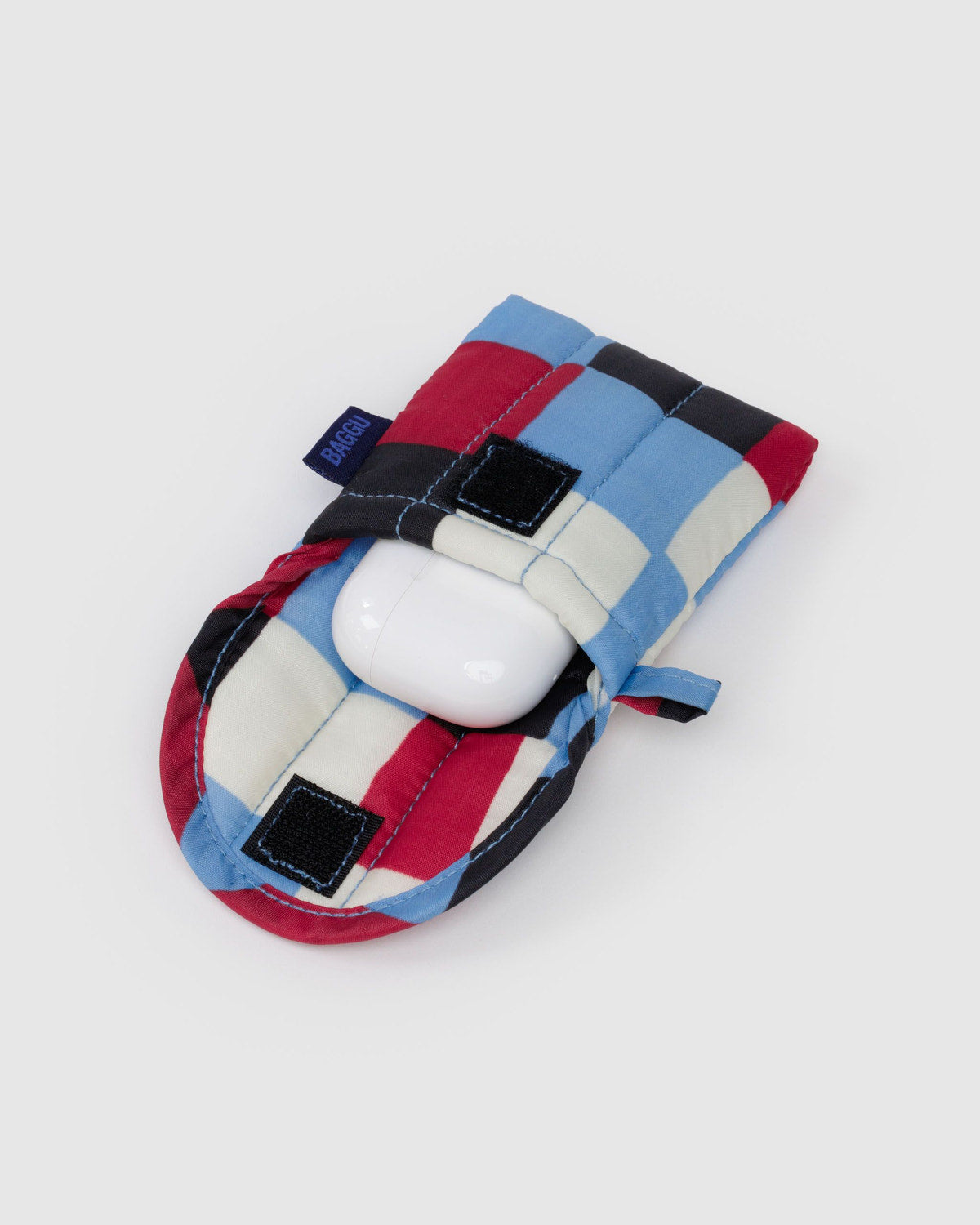Puffy Earbuds Case Painted Check | Baggu Classic