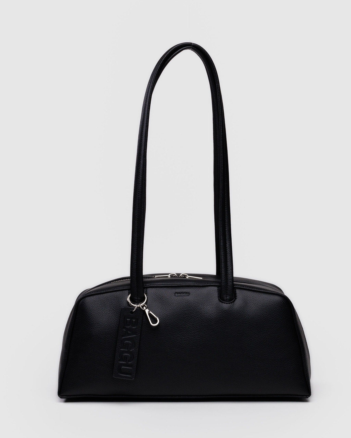 Recycled Leather Bowler Bag Black | Baggu Great Value