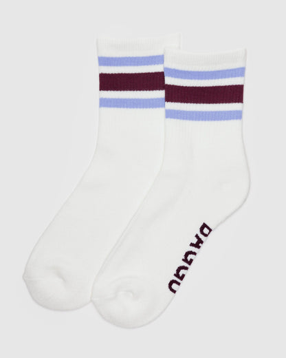 Ribbed Sock Ivory Stripe | Baggu Customer Favorite