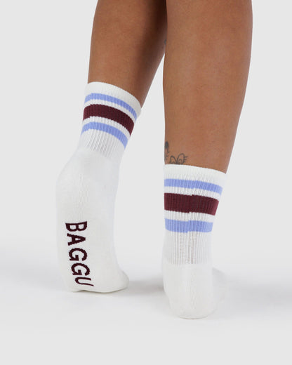 Ribbed Sock Ivory Stripe | Baggu Customer Favorite