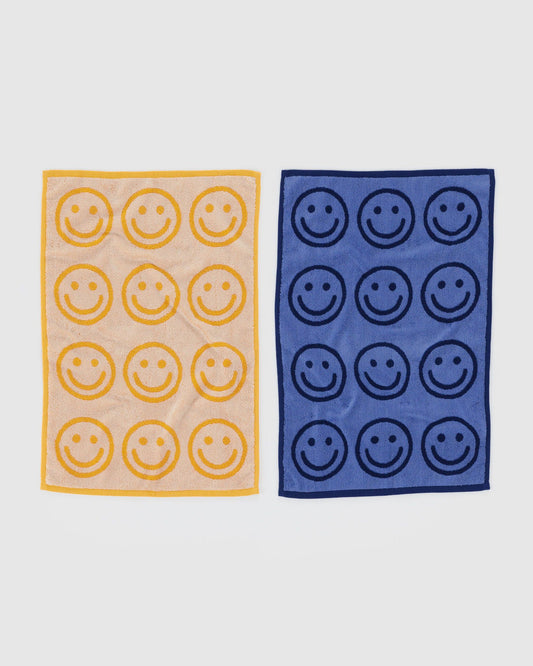 Hand Towel Set of 2 Happy Blue Marigold | Baggu Latest