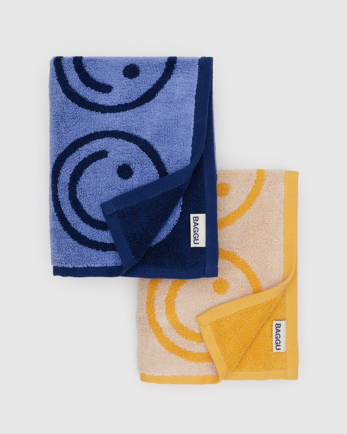 Hand Towel Set of 2 Happy Blue Marigold | Baggu Latest