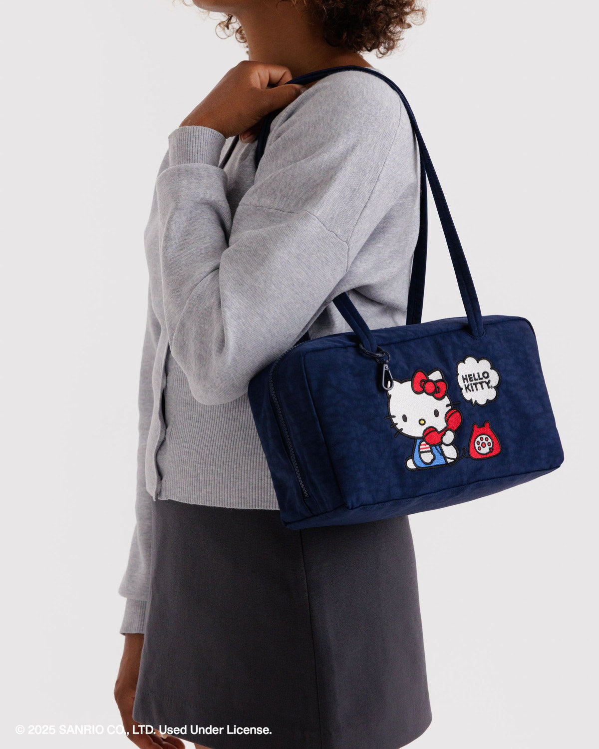 Nylon Bowler Bag Embroidered Hello Kitty Phone | Baggu Deals