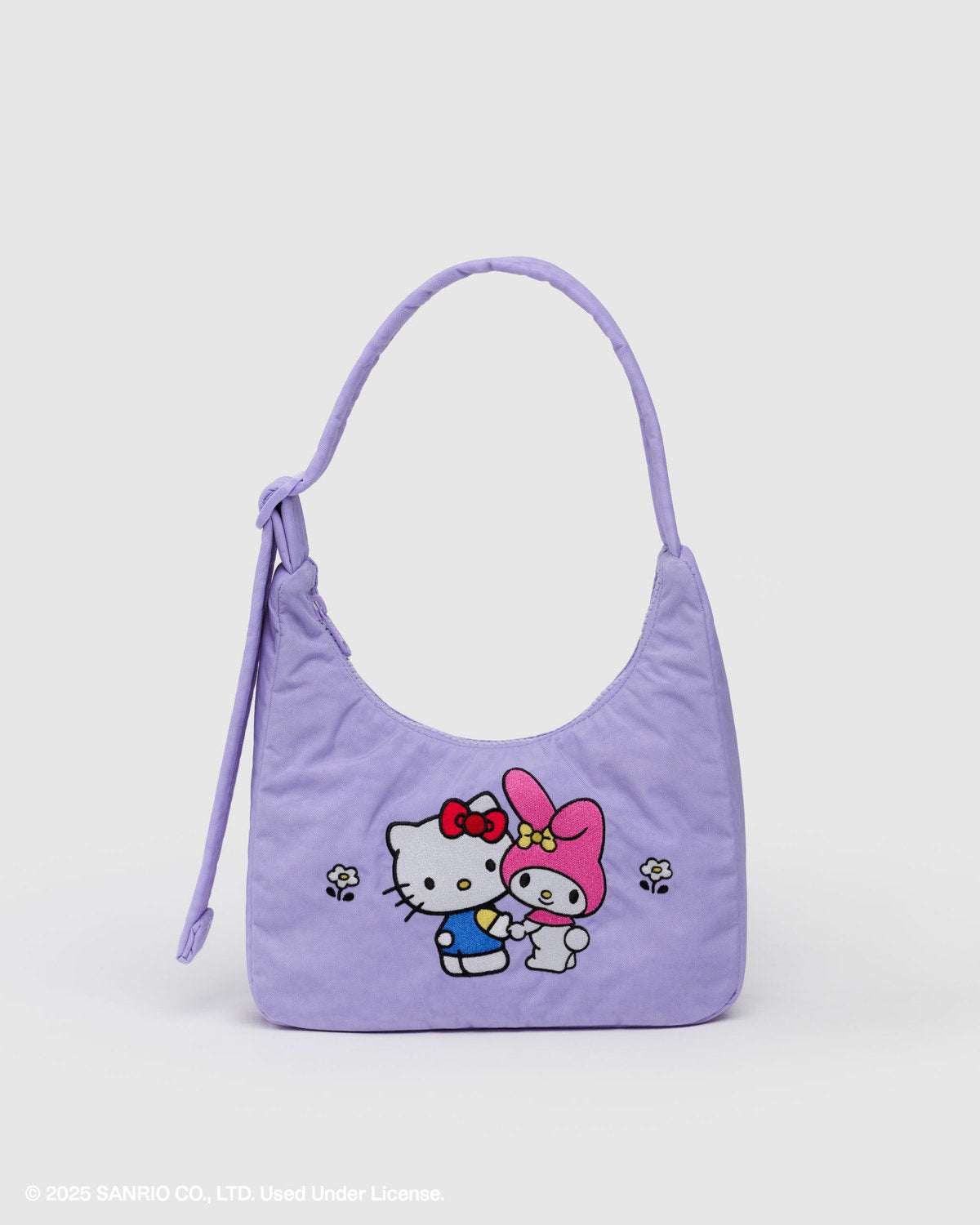 Mini Nylon Shoulder Bag  Embroidered Hello Kitty & My Melody | Baggu Latest