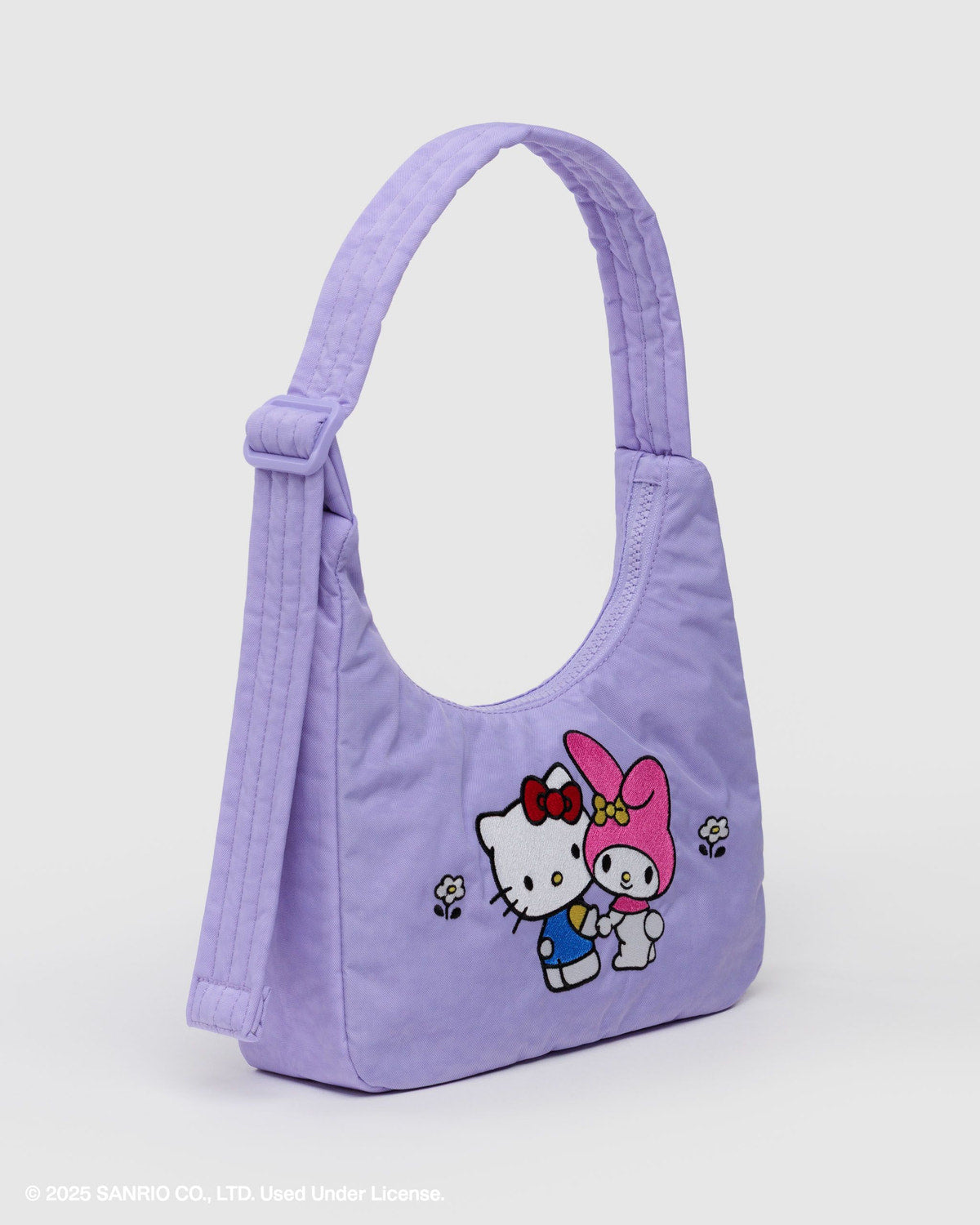 Mini Nylon Shoulder Bag  Embroidered Hello Kitty & My Melody | Baggu Latest