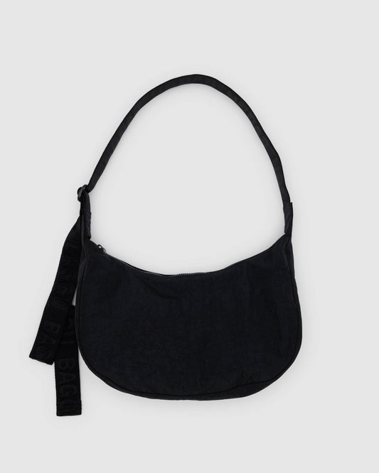 Medium Nylon Crescent Bag Black | Baggu Essential