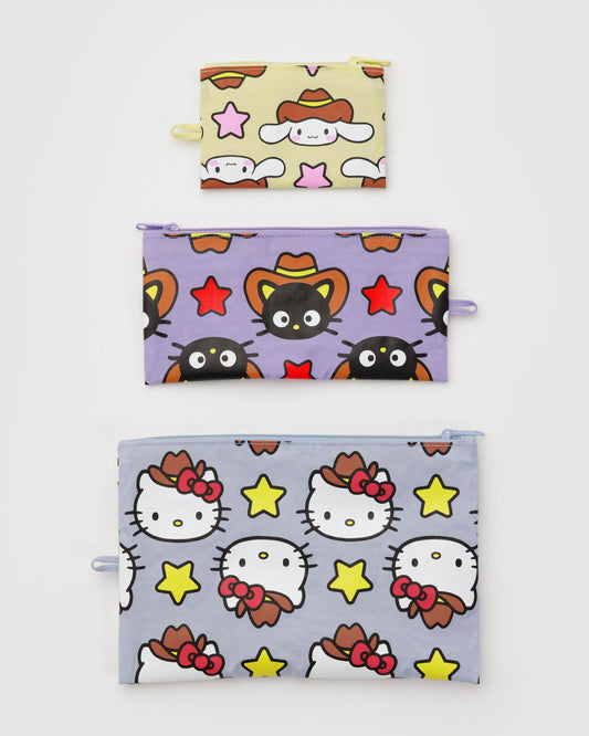 Flat Pouch Set Hello Kitty & Friends Western | Baggu Featured