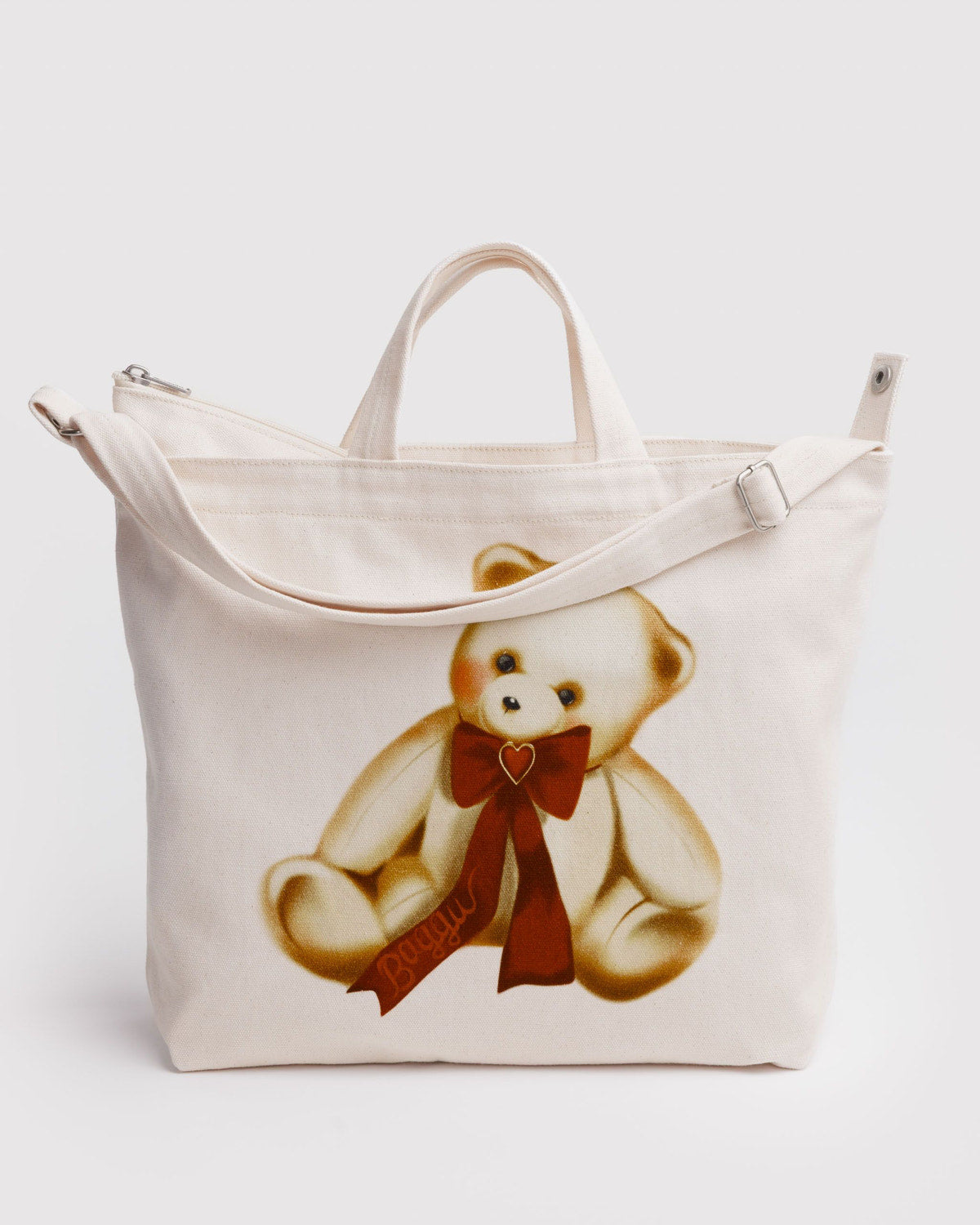 Horizontal Zip Duck Bag Teddy Bear | Baggu New