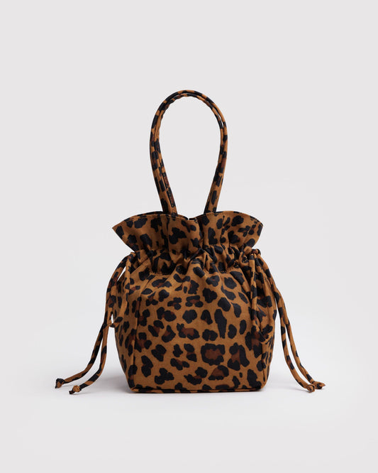 Nylon Drawstring Bag Leopard | Baggu Signature