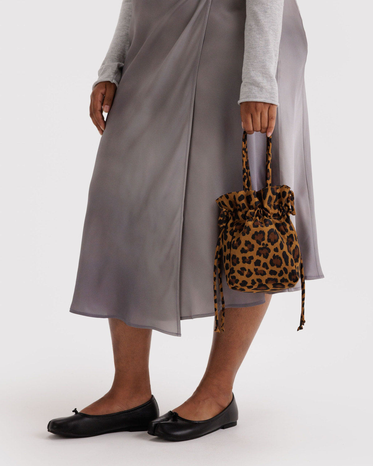Nylon Drawstring Bag Leopard | Baggu Signature