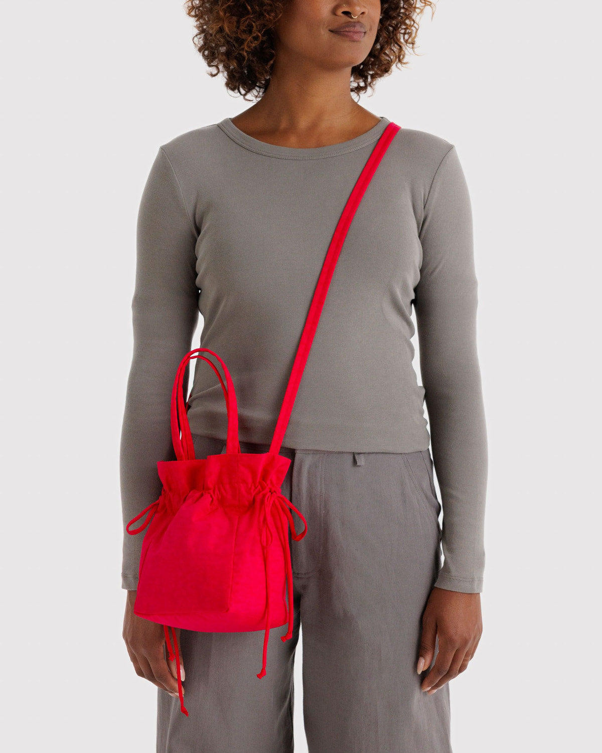 Nylon Drawstring Bag Candy Apple | Baggu New
