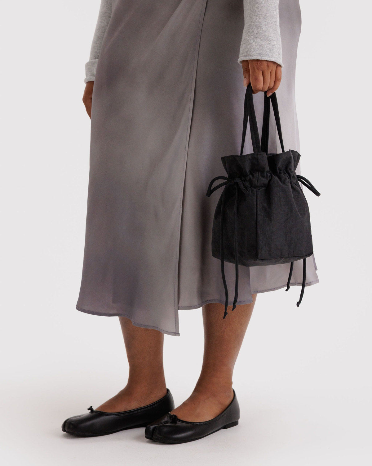 Nylon Drawstring Bag Black | Baggu Trusted