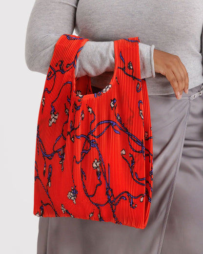Pleated Baggu Red Snapdragon | Baggu Discount