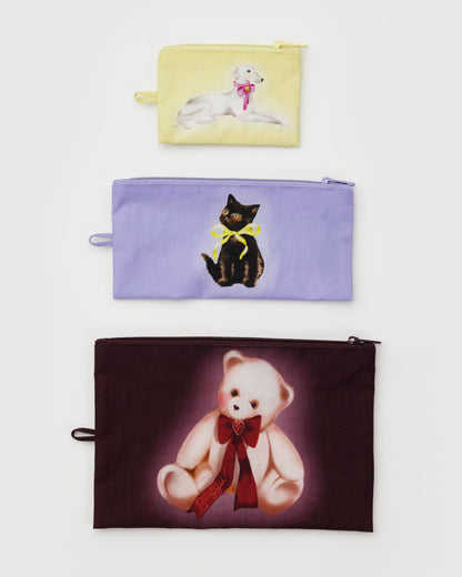 Flat Pouch Set Fancy Animals | Baggu Special Offer