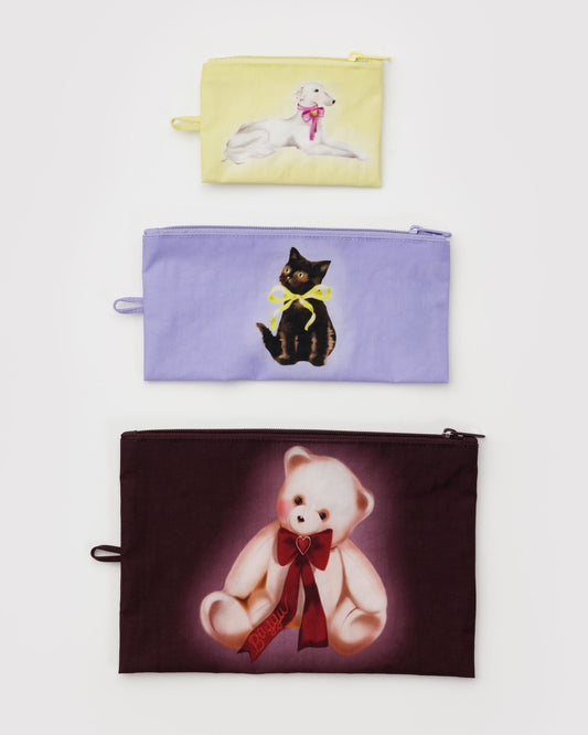 Flat Pouch Set Fancy Animals | Baggu Special Offer