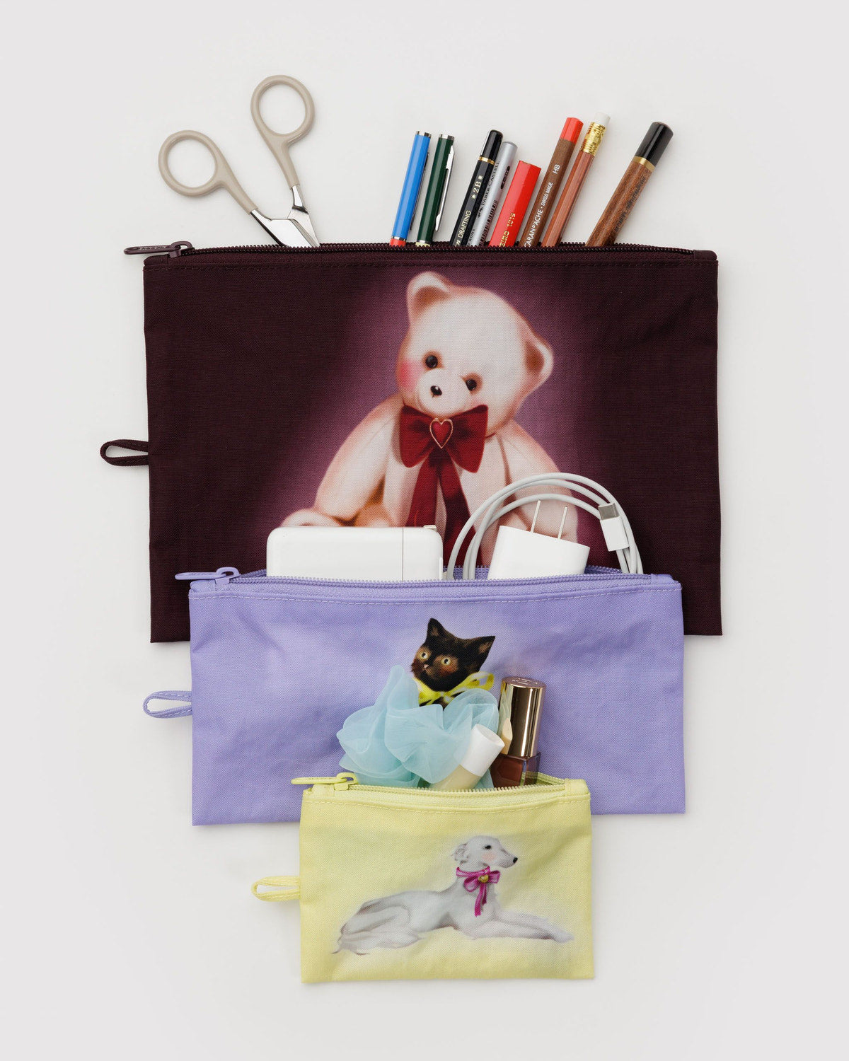 Flat Pouch Set Fancy Animals | Baggu Special Offer