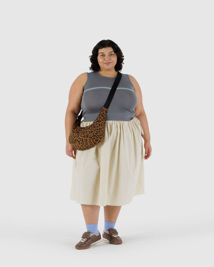 Medium Nylon Crescent Bag Leopard | Baggu Sale