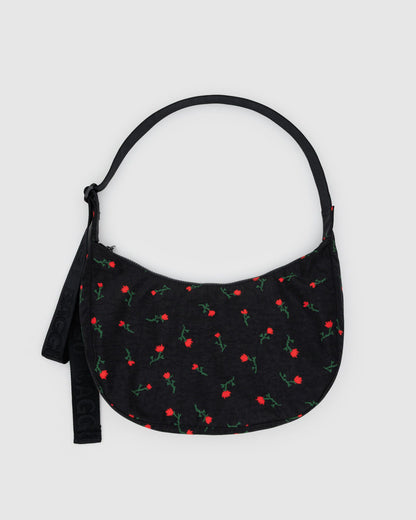 Medium Nylon Crescent Bag Painted Wildflower | Baggu Great Value