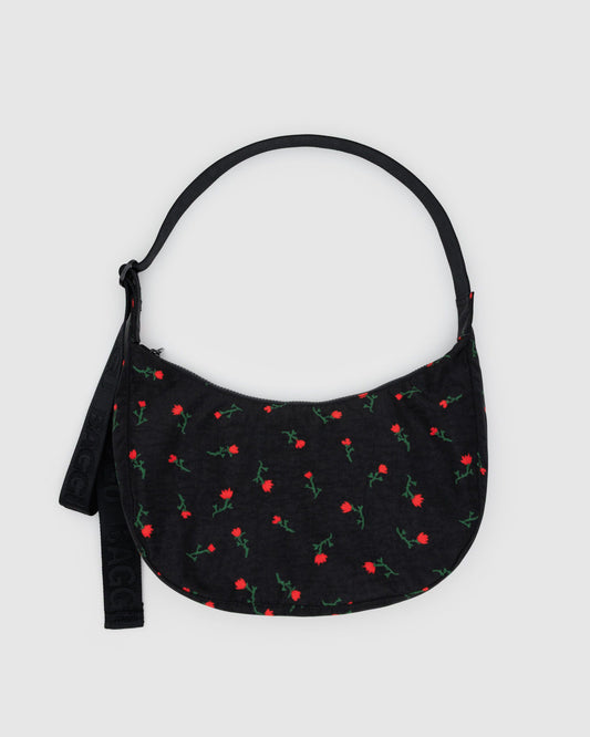 Medium Nylon Crescent Bag Painted Wildflower | Baggu Great Value