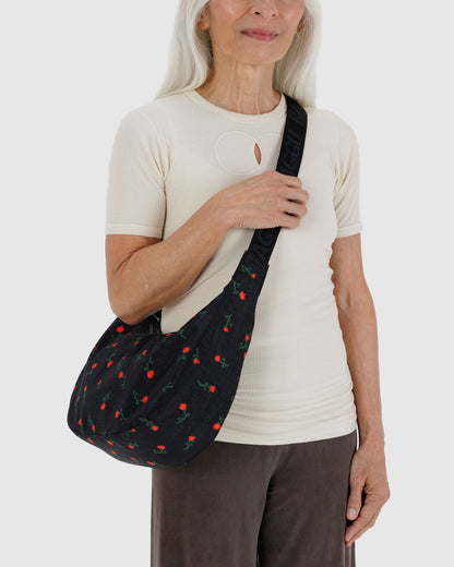Medium Nylon Crescent Bag Painted Wildflower | Baggu Great Value