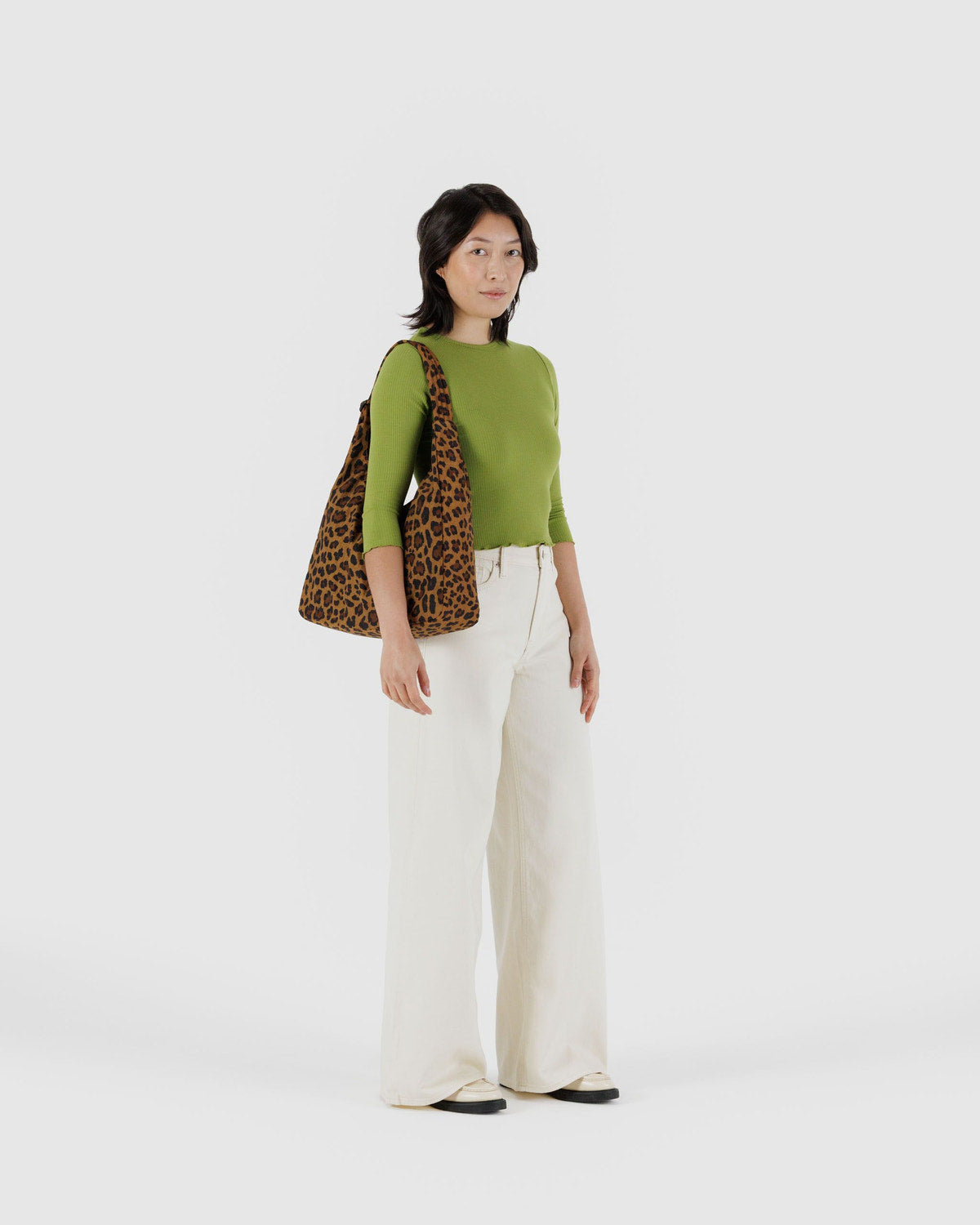 Nylon Shoulder Bag Leopard | Baggu Top Pick