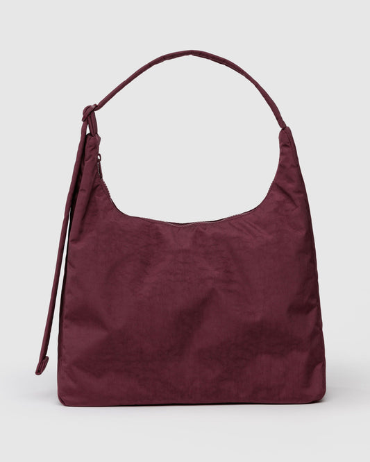 Nylon Shoulder Bag Mahogany | Baggu Recommended