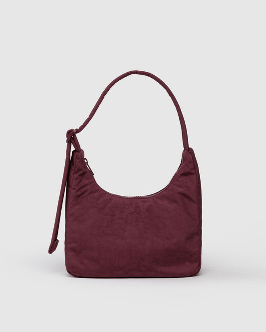 Mini Nylon Shoulder Bag  Mahogany | Baggu Latest