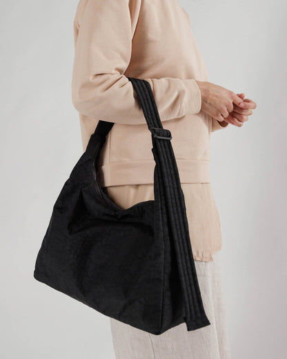 Nylon Shoulder Bag Black | Baggu Trusted