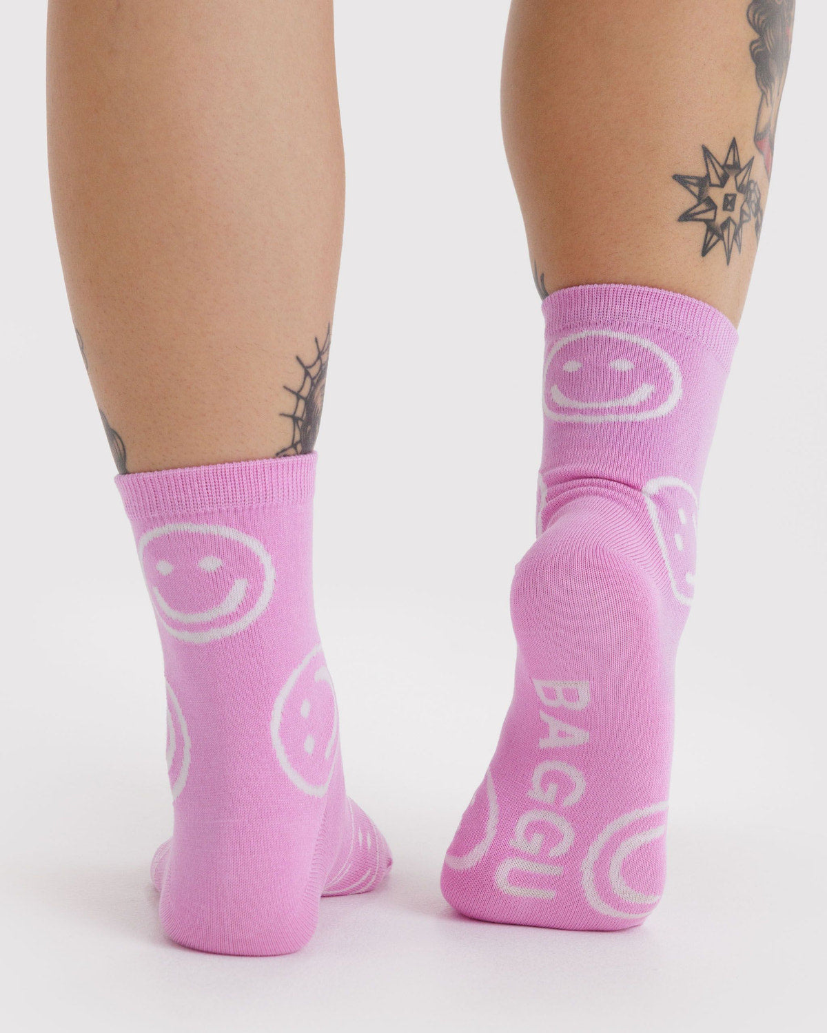 Crew Sock Pink Happy | Baggu Essential