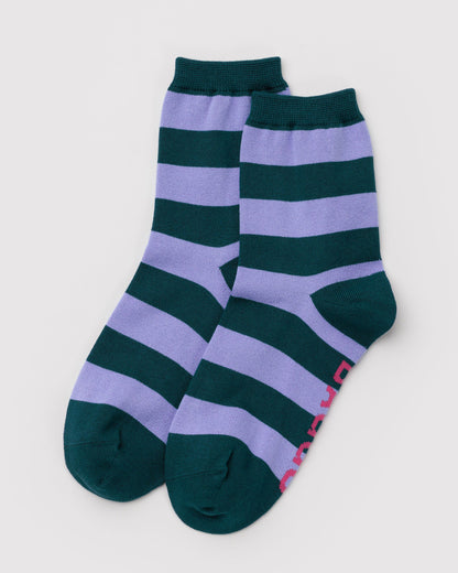 Crew Sock Malachite Stripe | Baggu Exclusive