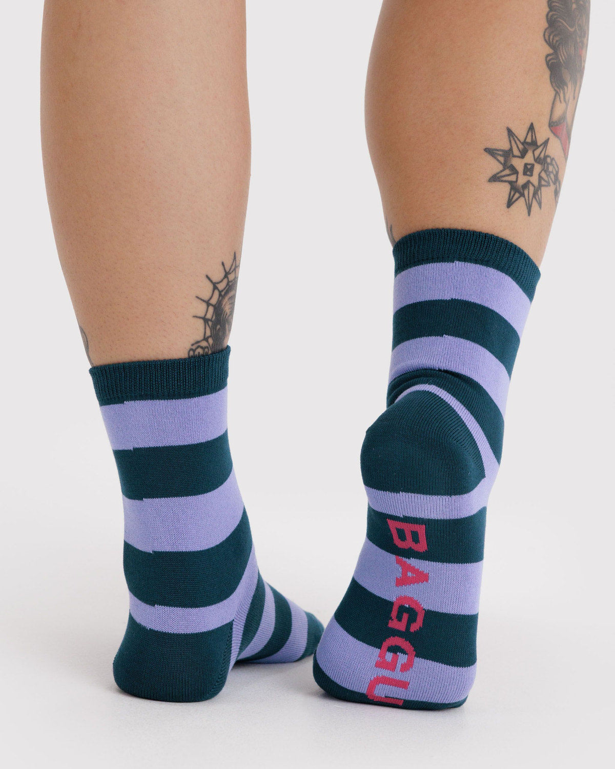 Crew Sock Malachite Stripe | Baggu Exclusive