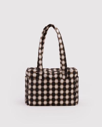 Everyday Cloud Bag Blurred Gingham Brown | Baggu Best Price