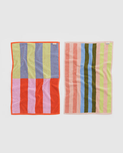 Hand Towel Set of 2 Pool Stripe Mix | Baggu Sale